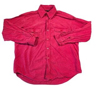 Vintage Prentiss Mens Long Sleeve Button Up Flannel Shirt L Made in USA Outdoors